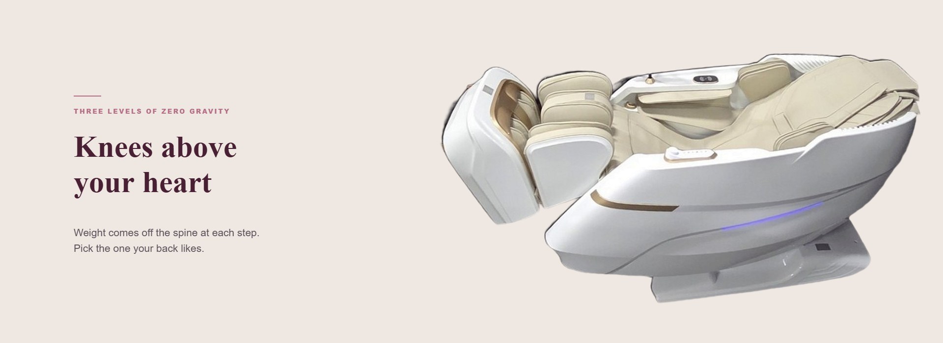 Muse reclined into zero-gravity position