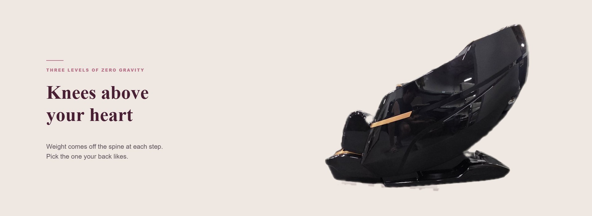 Legend reclined into zero-gravity position